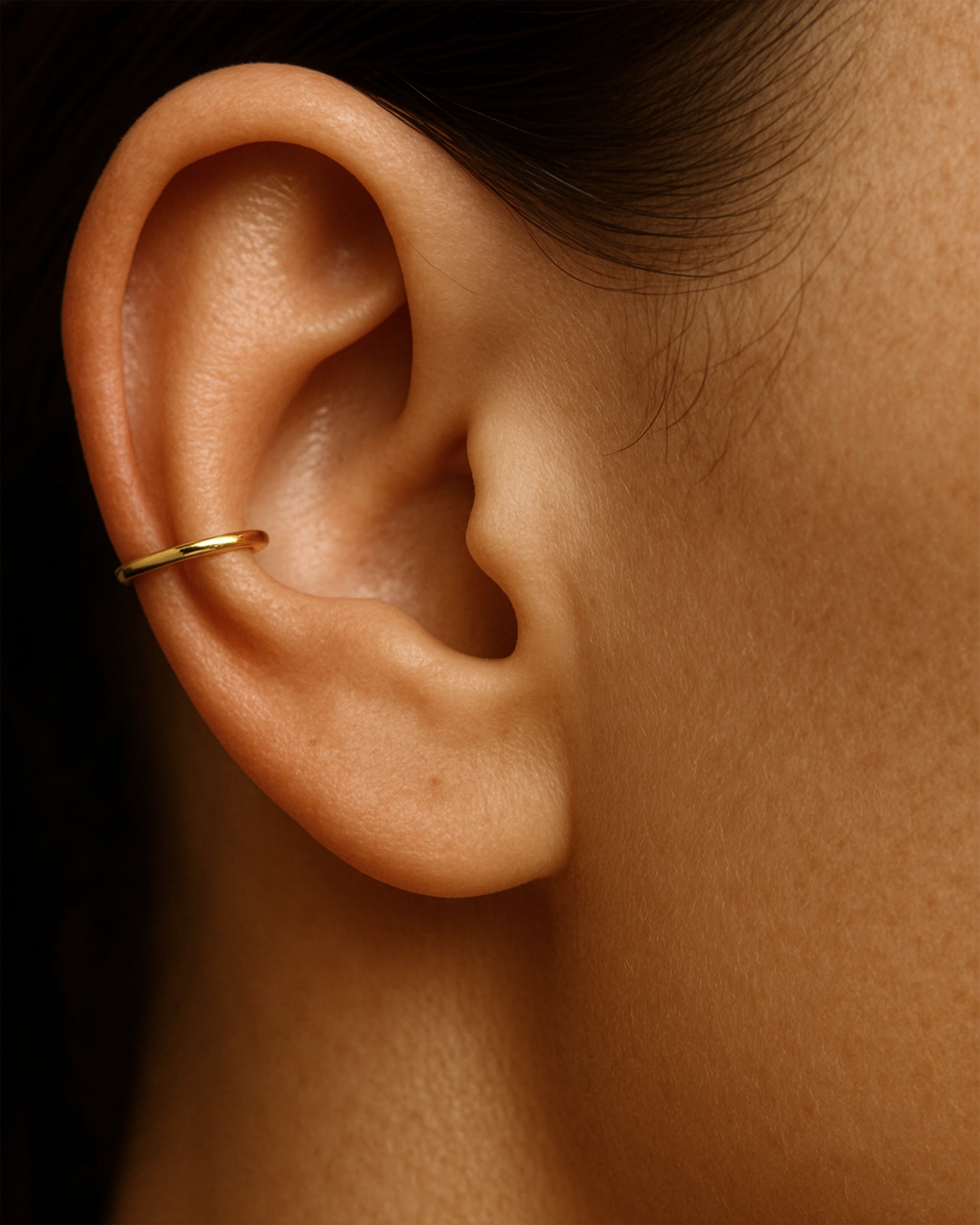 Plain Conch Ear Cuff in Gold — alternate view