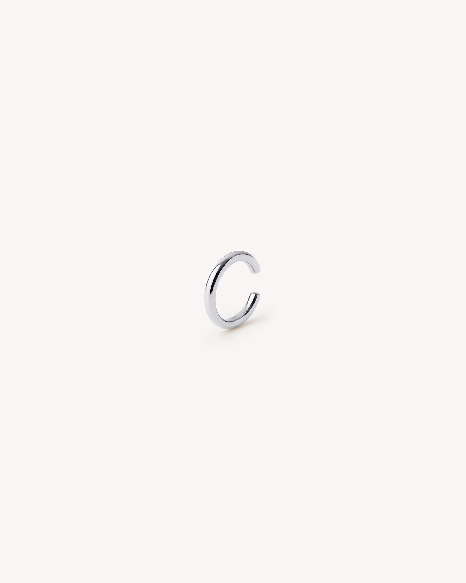 Plain Conch Ear Cuff in Silver — alternate view
