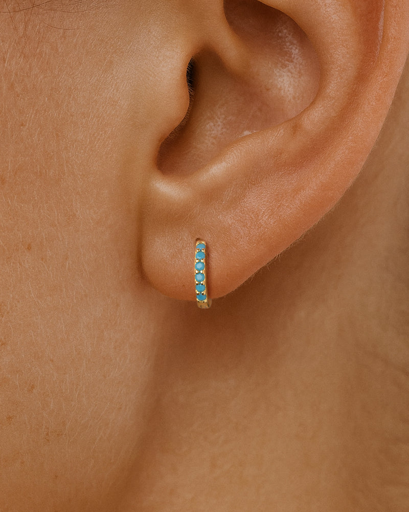 Mini Pave Huggie Hoops