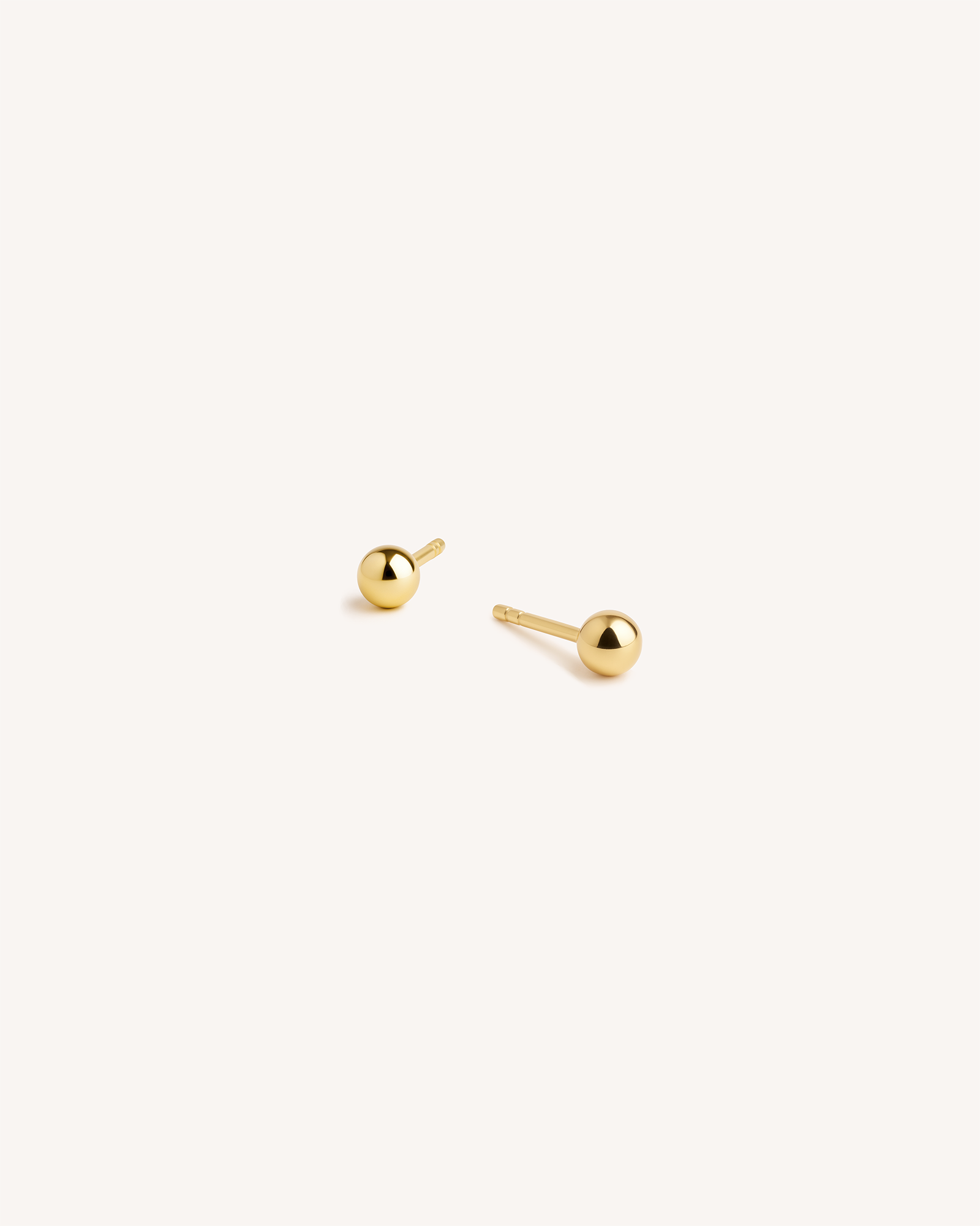 Simple Ball Studs 3mm in Gold