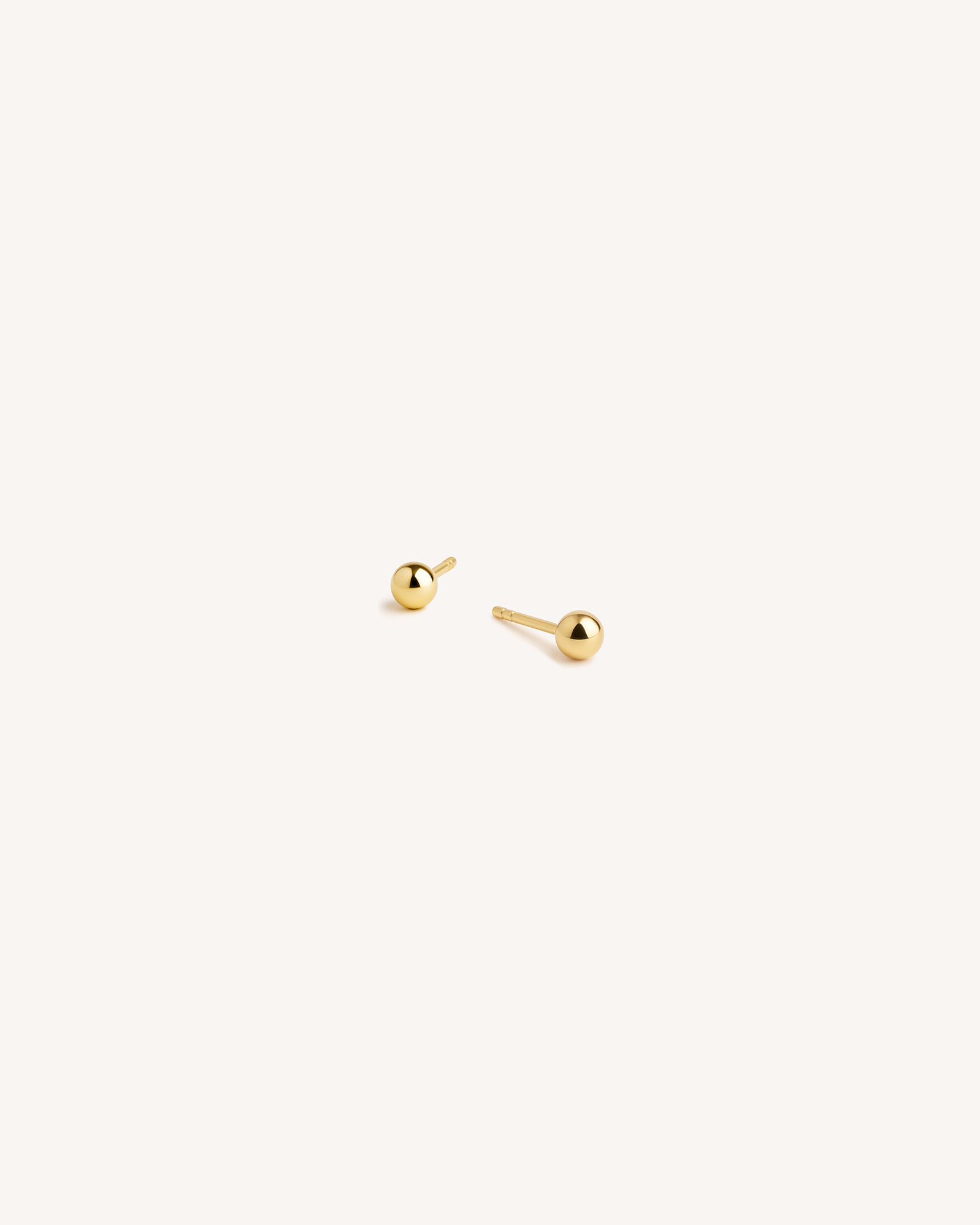 Simple Ball Studs 2mm in Gold