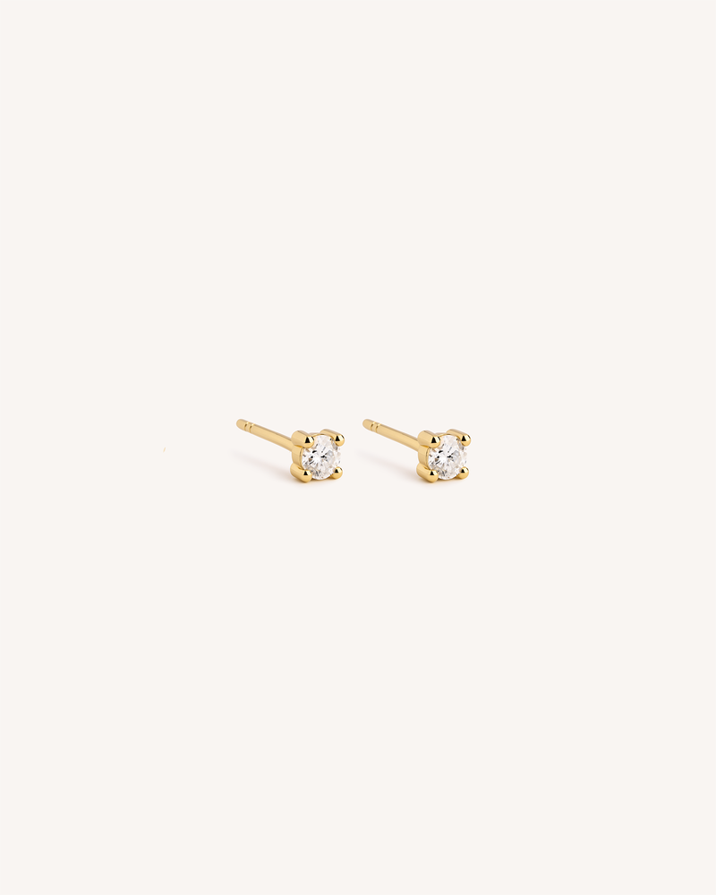 Solitaire Studs - 3mm