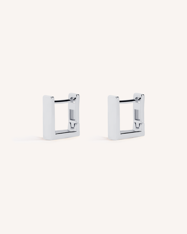 Square Huggie Hoops