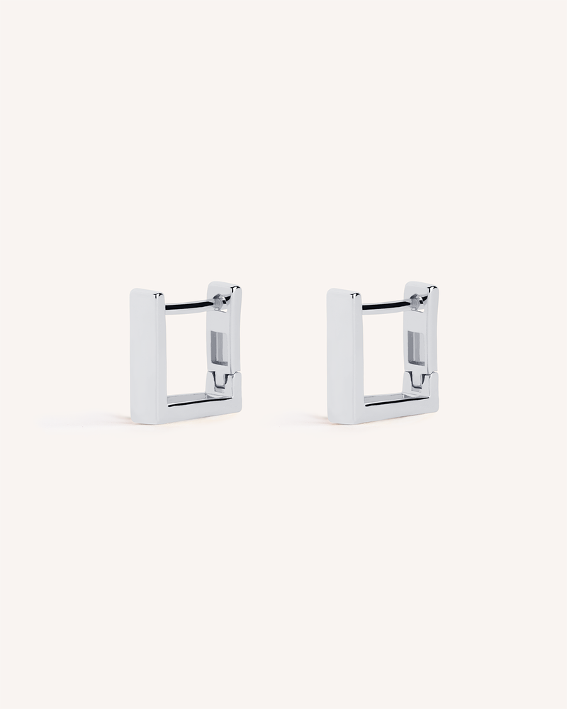 Square Huggie Hoops