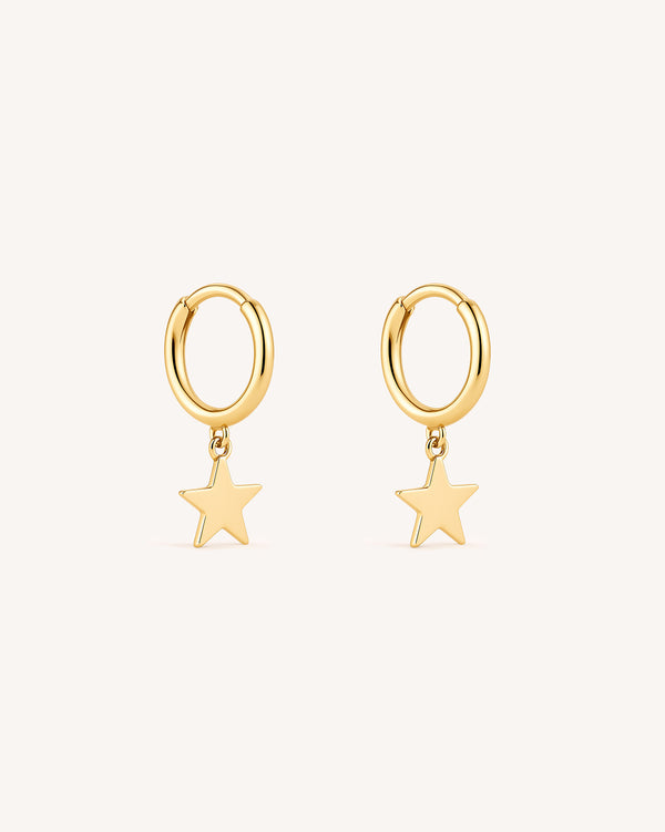 Star Huggie Hoops