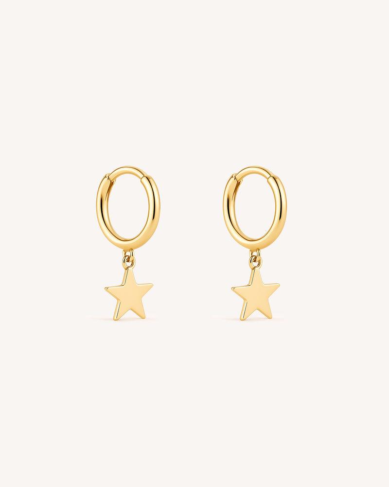 Star Huggie Hoops