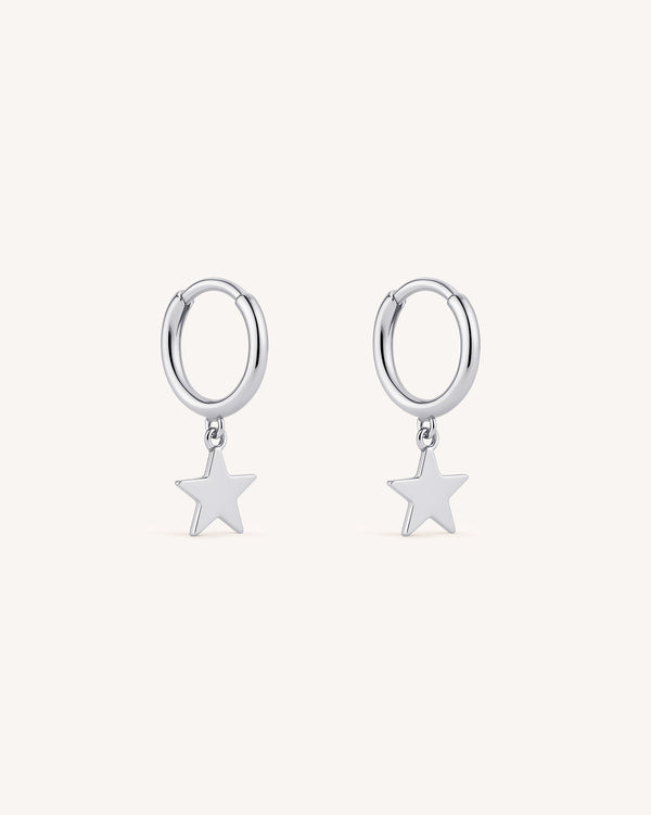 Star Huggie Hoops