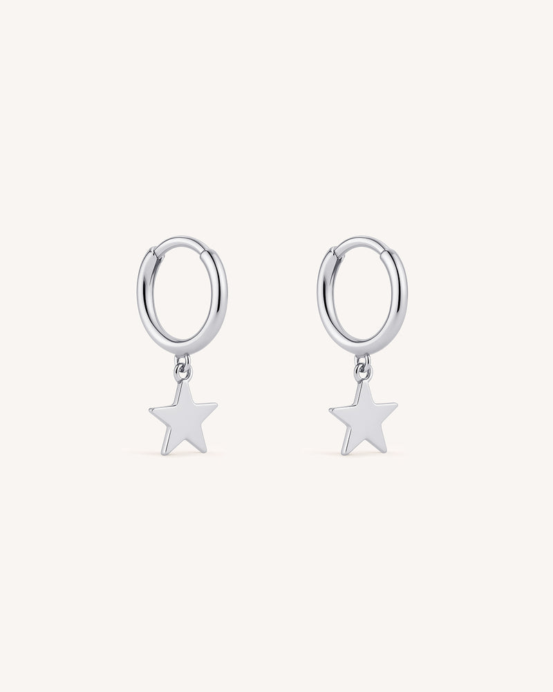 Star Huggie Hoops