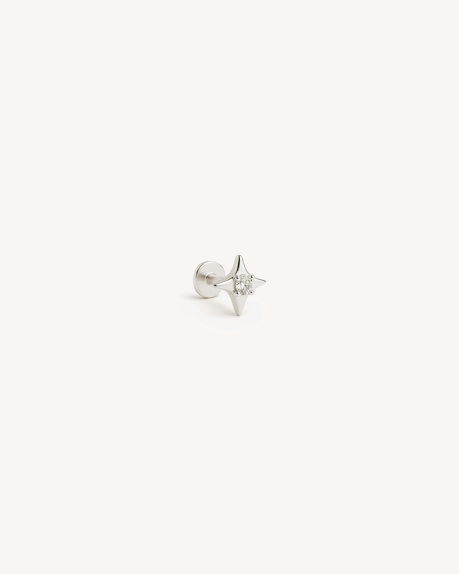 Star Labret Stud in Silver