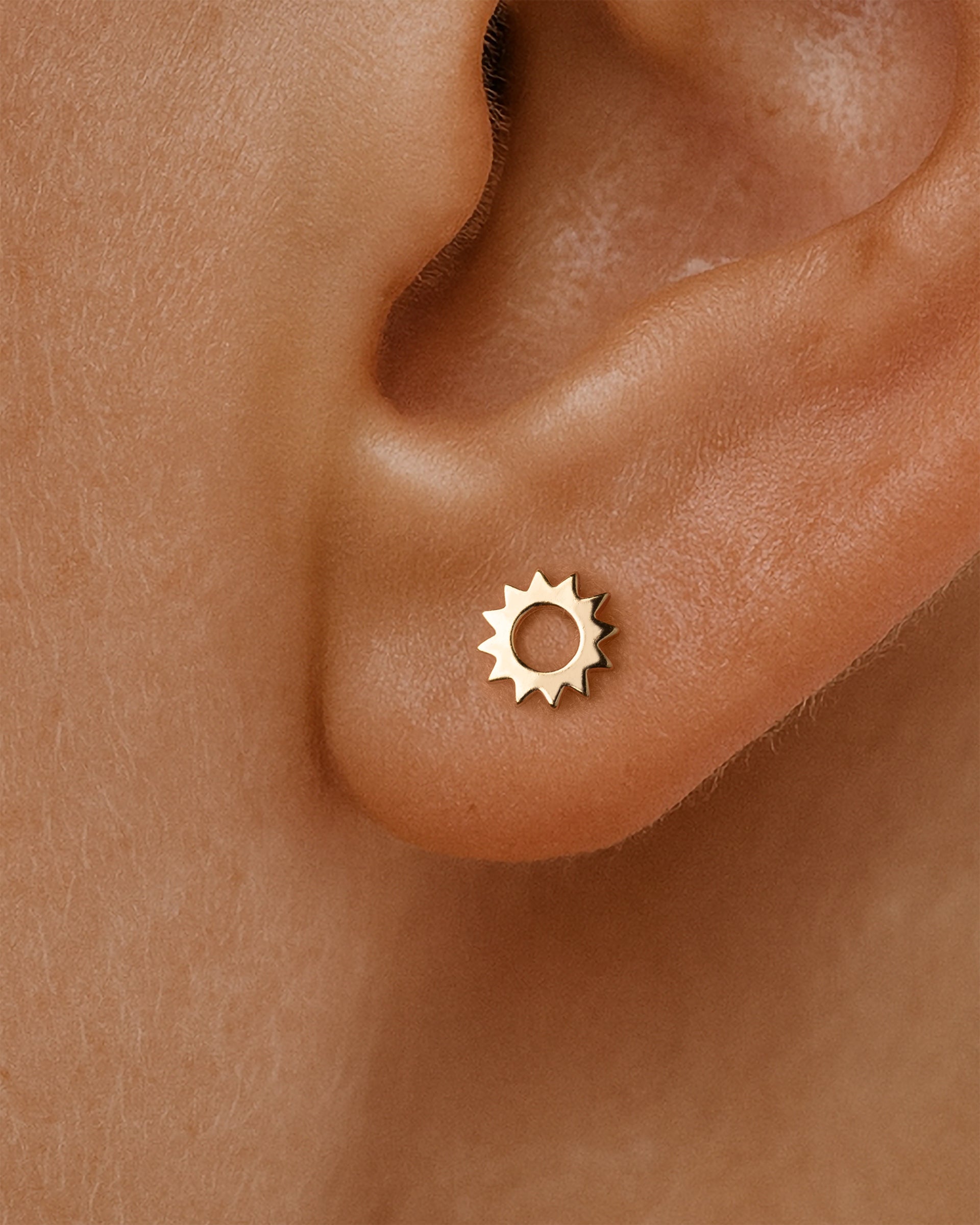 Sun Studs in Gold — alternate view