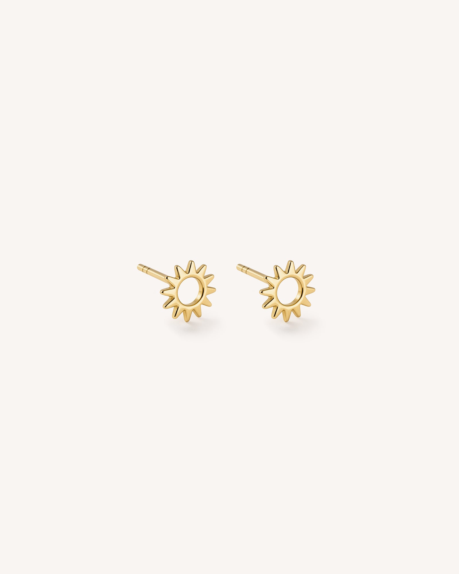 Sun Studs in Gold