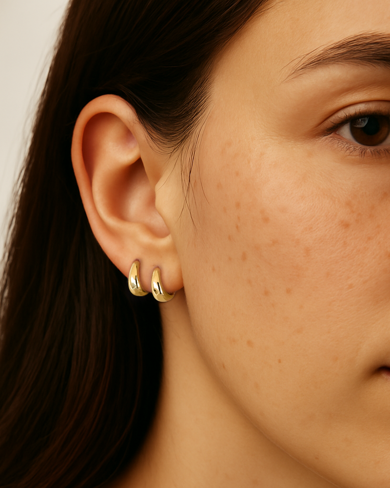 Chunky Teardrop Hoops