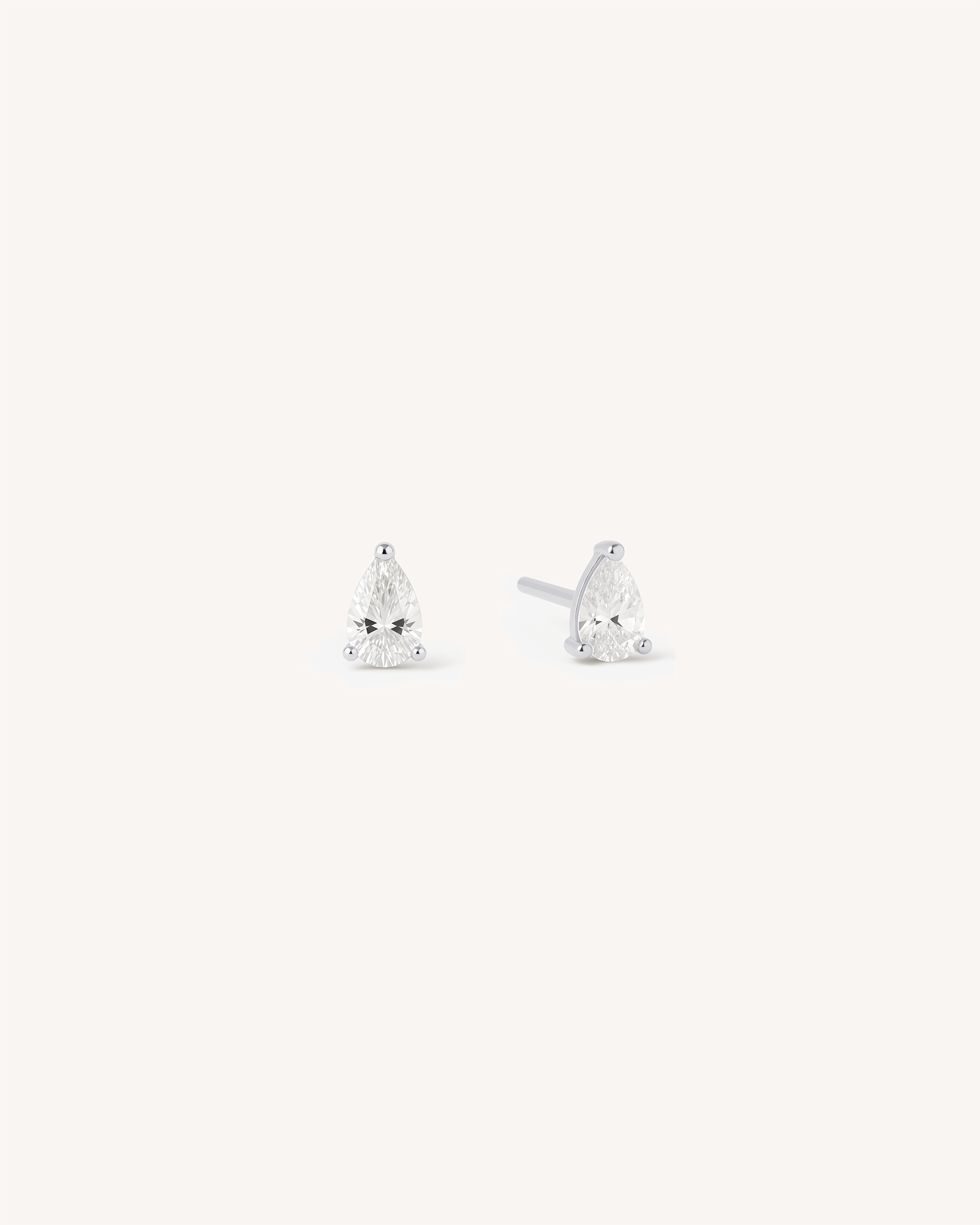 Teardrop Studs in Silver