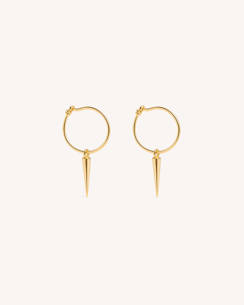 Thin Spike Hoops