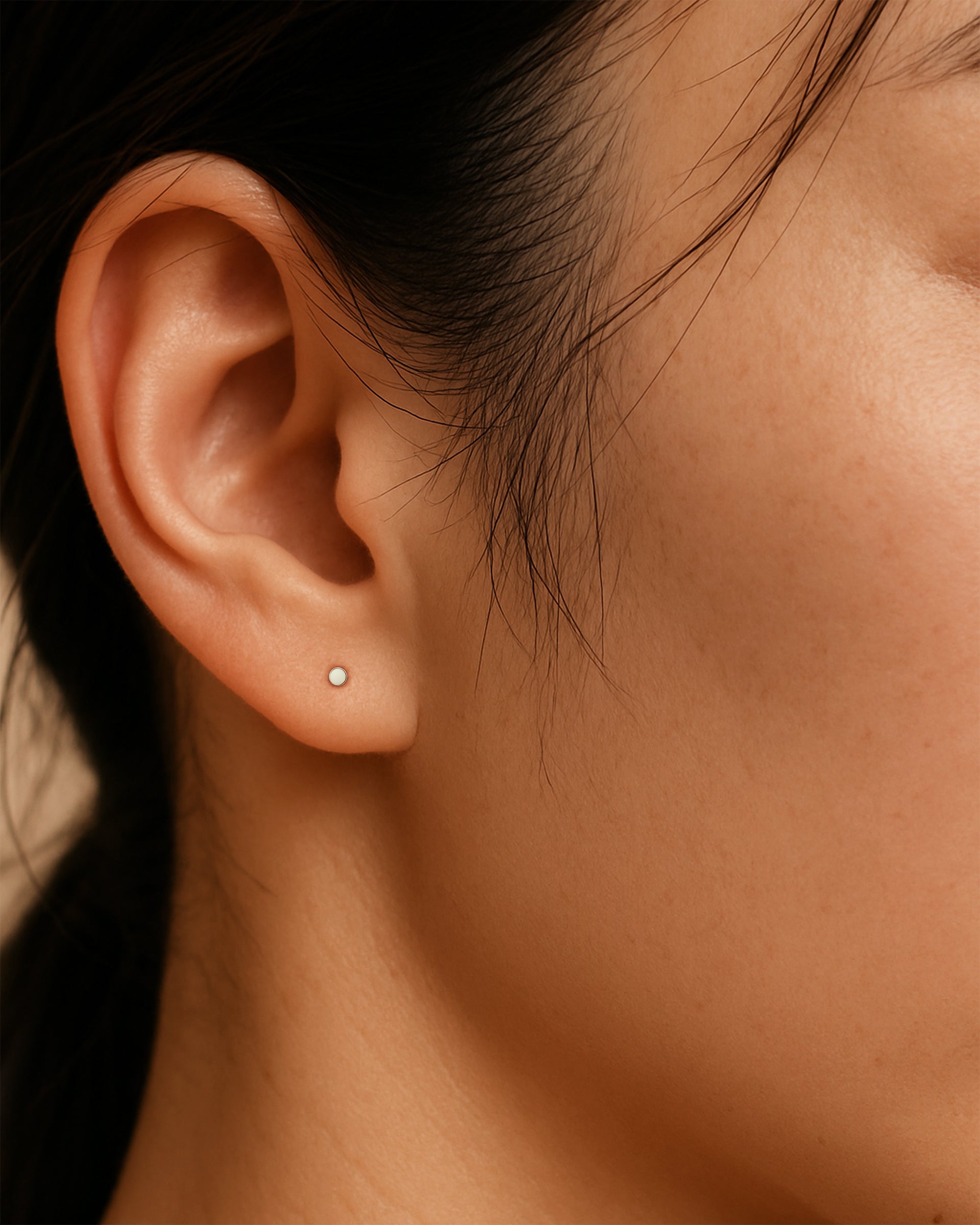 Tiny Dot Studs in Silver — alternate view