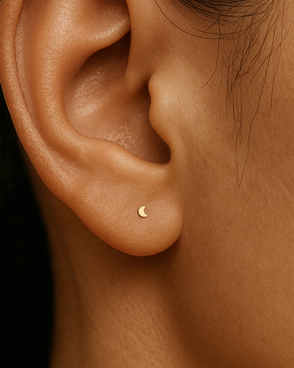 Tiny Moon Studs