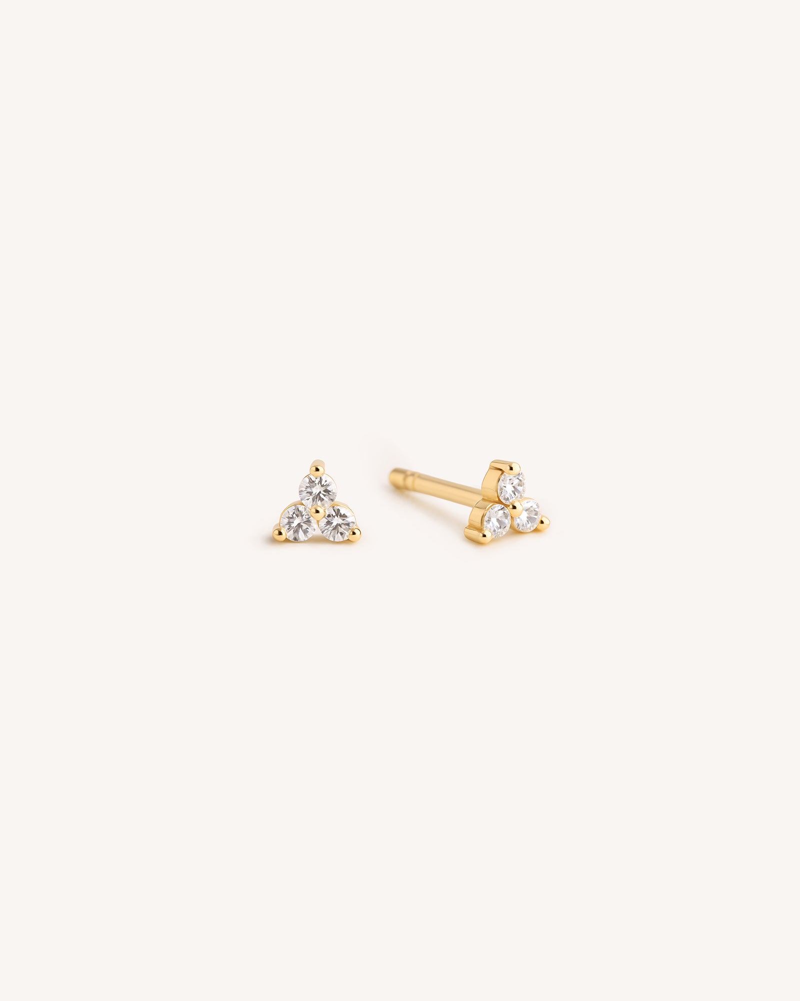 Trinity Studs in Gold