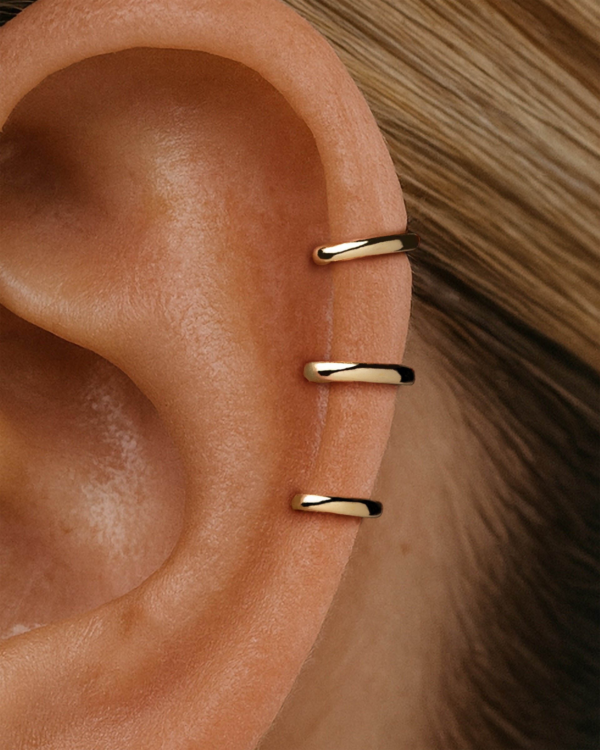 Triple Ear Cuff in Gold — alternate view