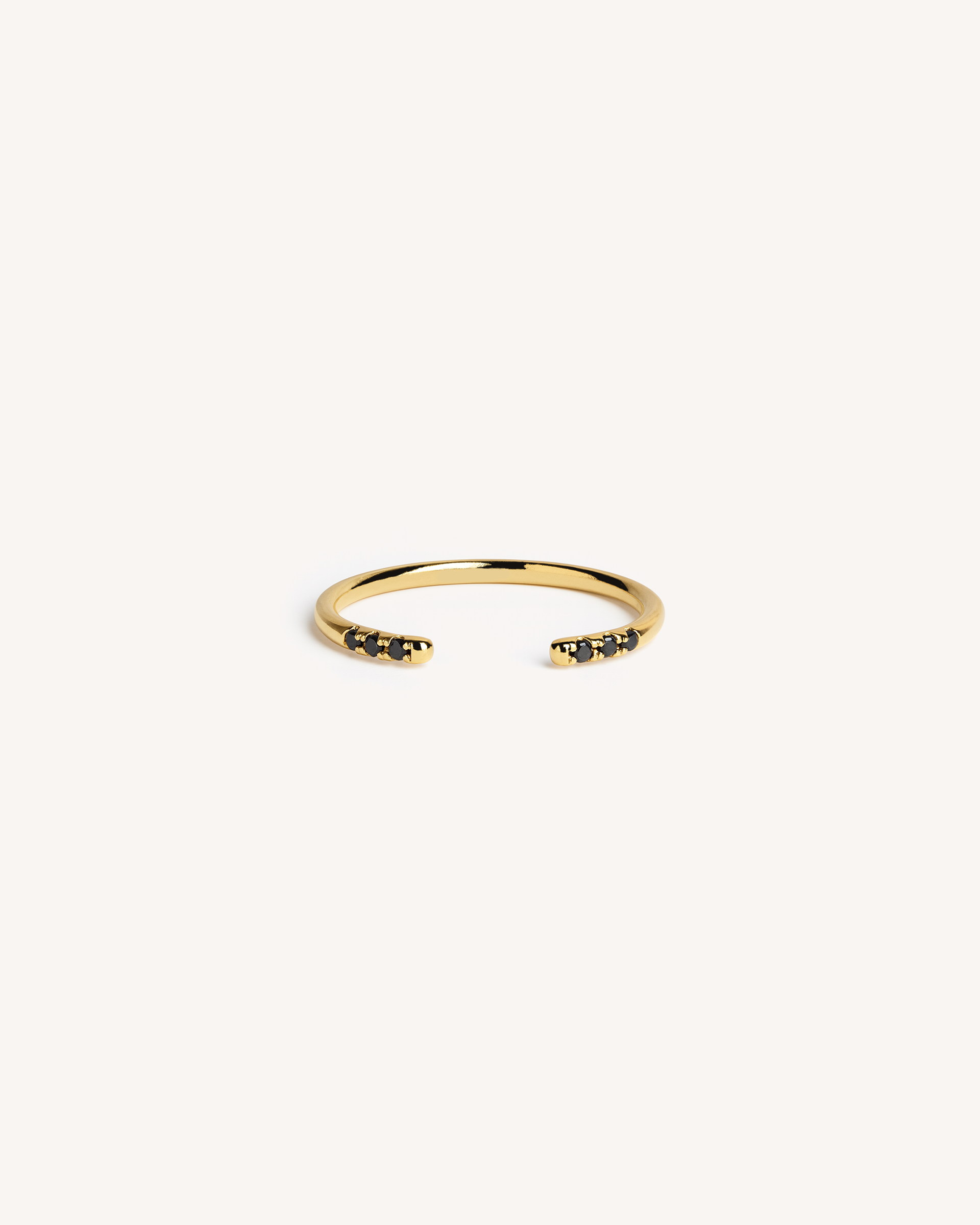 Open Pave Ring in Gold — Onyx