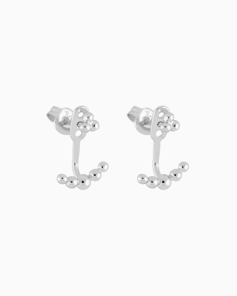 Foam Earrings in Sterling Silver