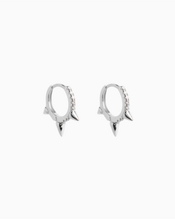 Trieste Pavé Hoops Sterling Silver