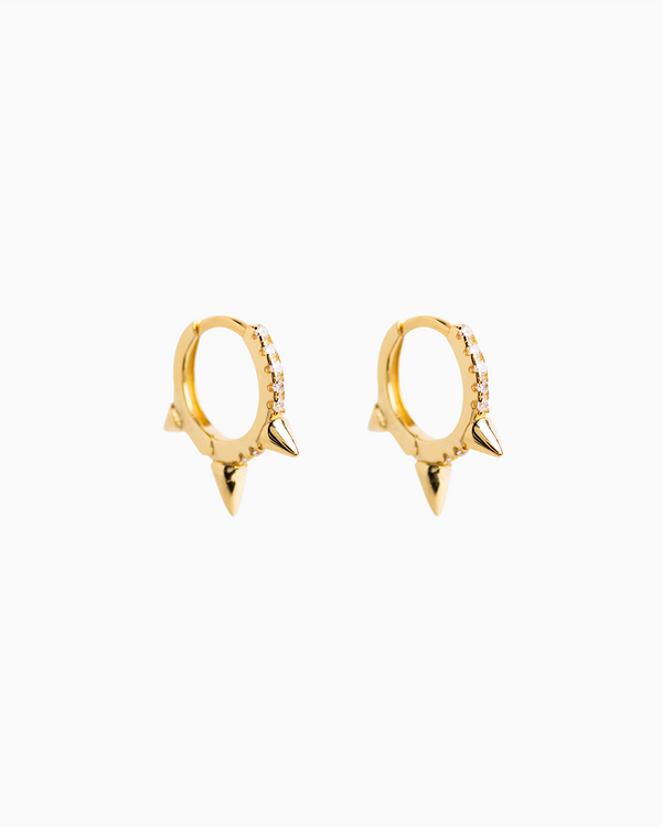 Trieste Pavé Hoops Gold Plated over Silver