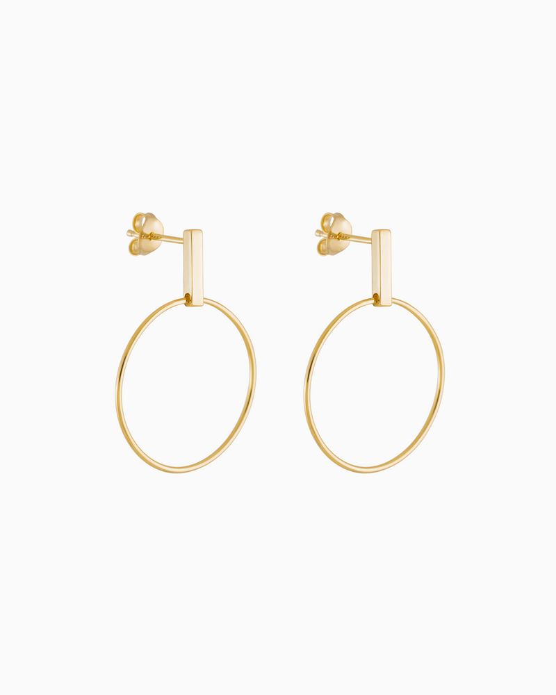 Riva Earrings Gold Plated over Sterling Silver