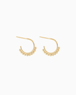 Bead Hoops Gold Plated