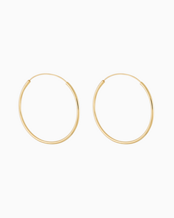 Endless Hoops in Gold Plated Sterling Silver