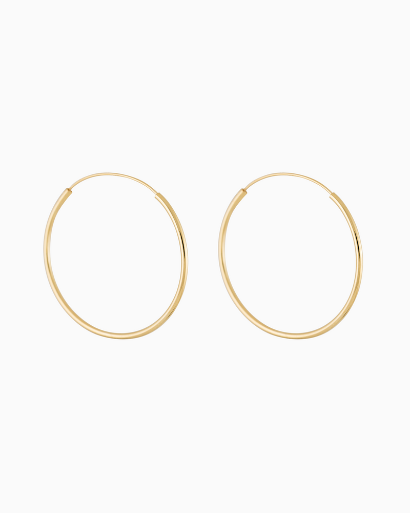 Endless Hoops in Gold Plated Sterling Silver