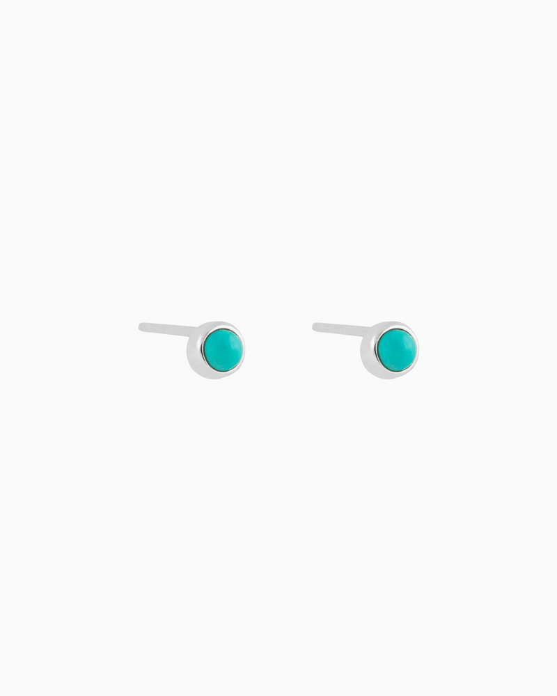 Turquoise Studs Sterling Silver