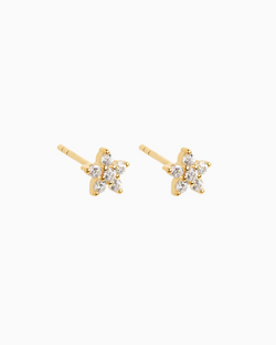 Mini Flower Studs Gold Plated over Sterling Silver