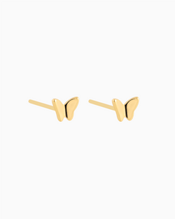 Butterfly Studs Gold Plated Sterling Silver