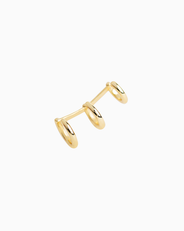 Triple Ear Cuff Gold Plated over Sterling Silver