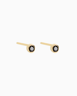 Midi Bezel Studs Gold Plated over Sterling Silver