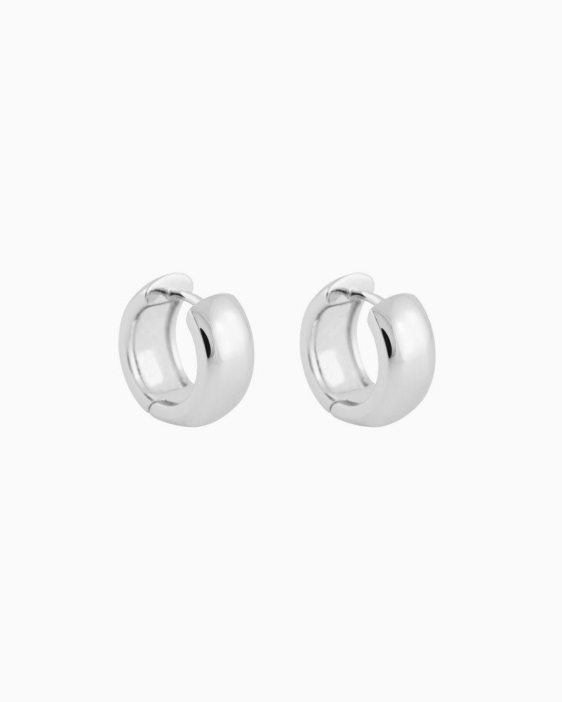 Chunky Hoops Sterling Silver
