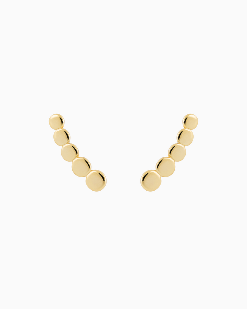 Pebble Earrings Gold Plated over Sterling Silver