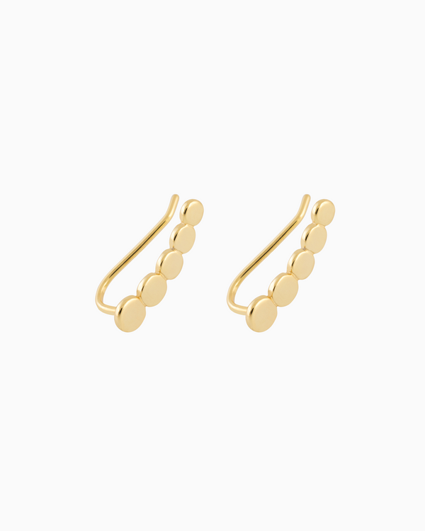 Pebble Earrings Gold Plated over Sterling Silver