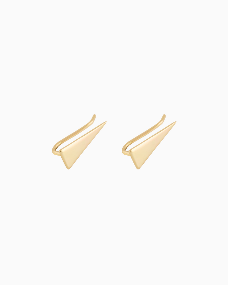 Triangle Earrings Gold Plated over Sterling Silver