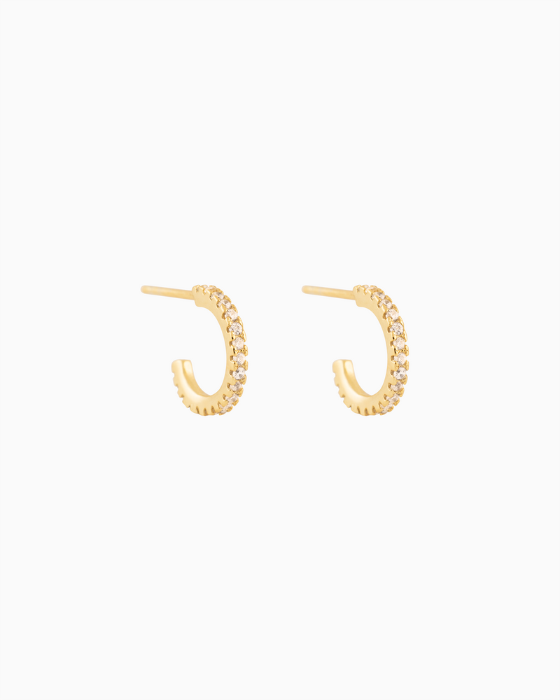 Mer Hoops in Gold Plated over Sterling Silver