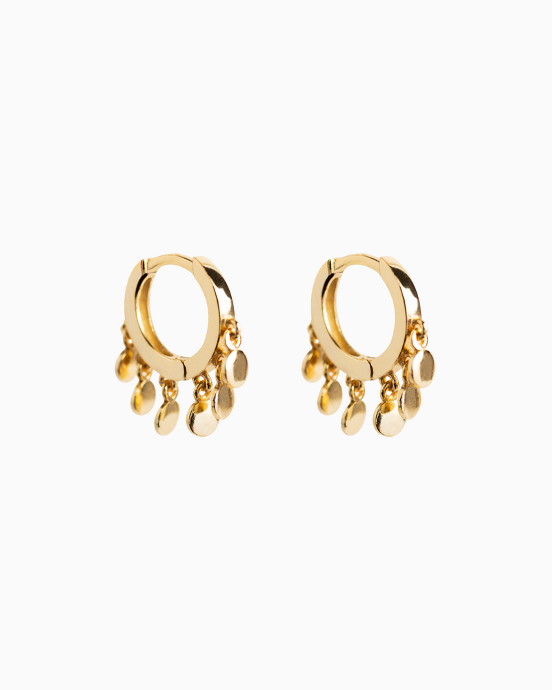 Mini Shaker Hoops Gold Plated over Sterling Silver