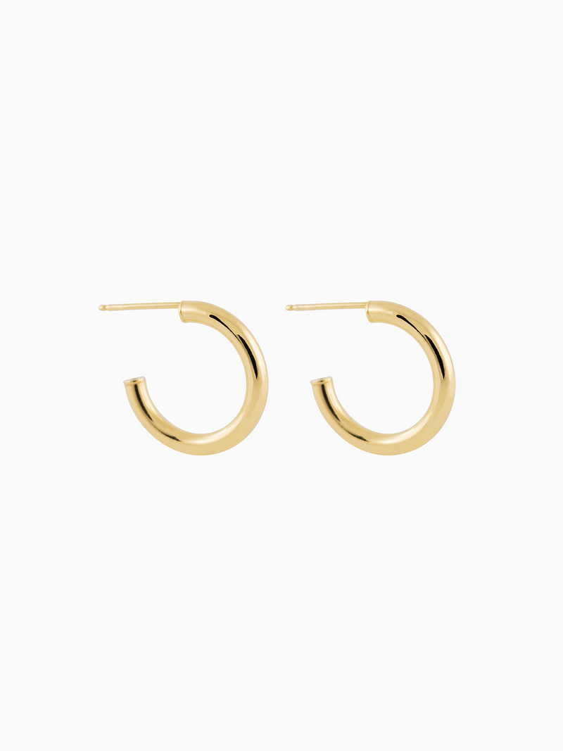 Small Bella Hoops Gold Plated over Sterling Silver