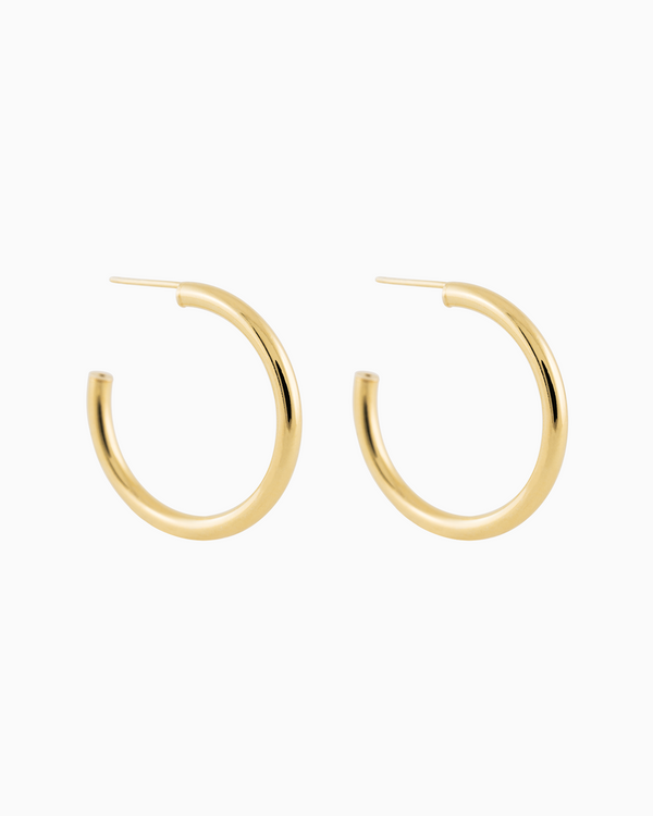 Large Bella Hoops in Gold Plated over Sterling Silver