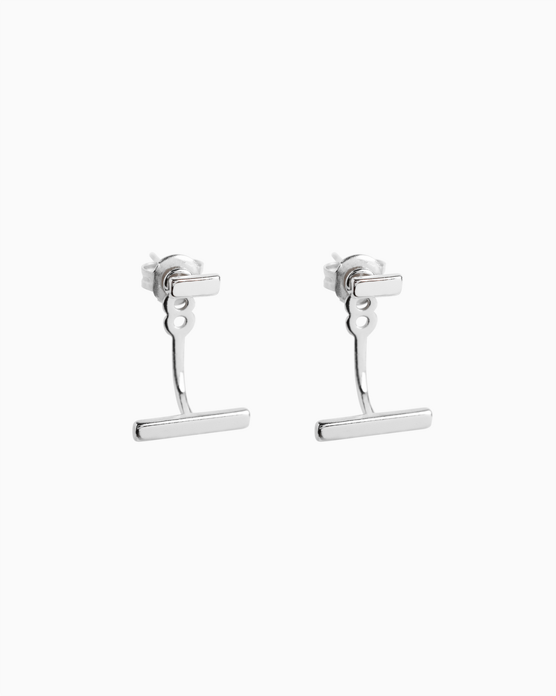 Line Earrings in Sterling Silver