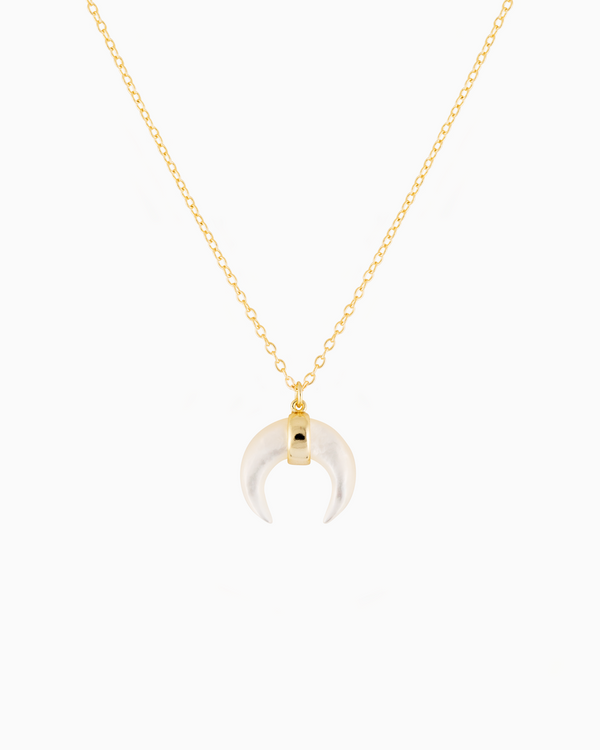 Mother of Pearl Horn Necklace