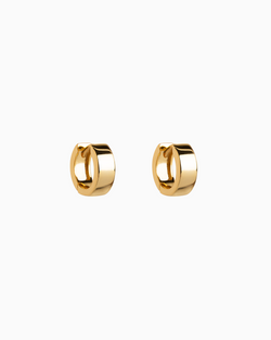 Mini Chunky Hoops in Gold Plated over Sterling Silver
