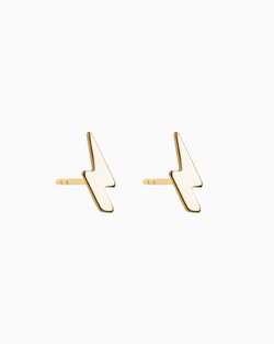 Lightning Bolt Studs in Gold Plated over Sterling Silver